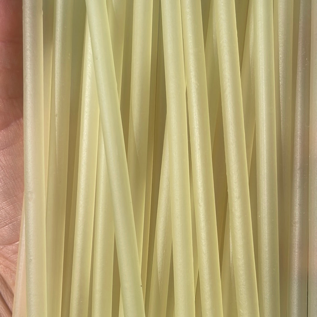 Natural Rice Pasta Drinking straws - yellow bulk (100)